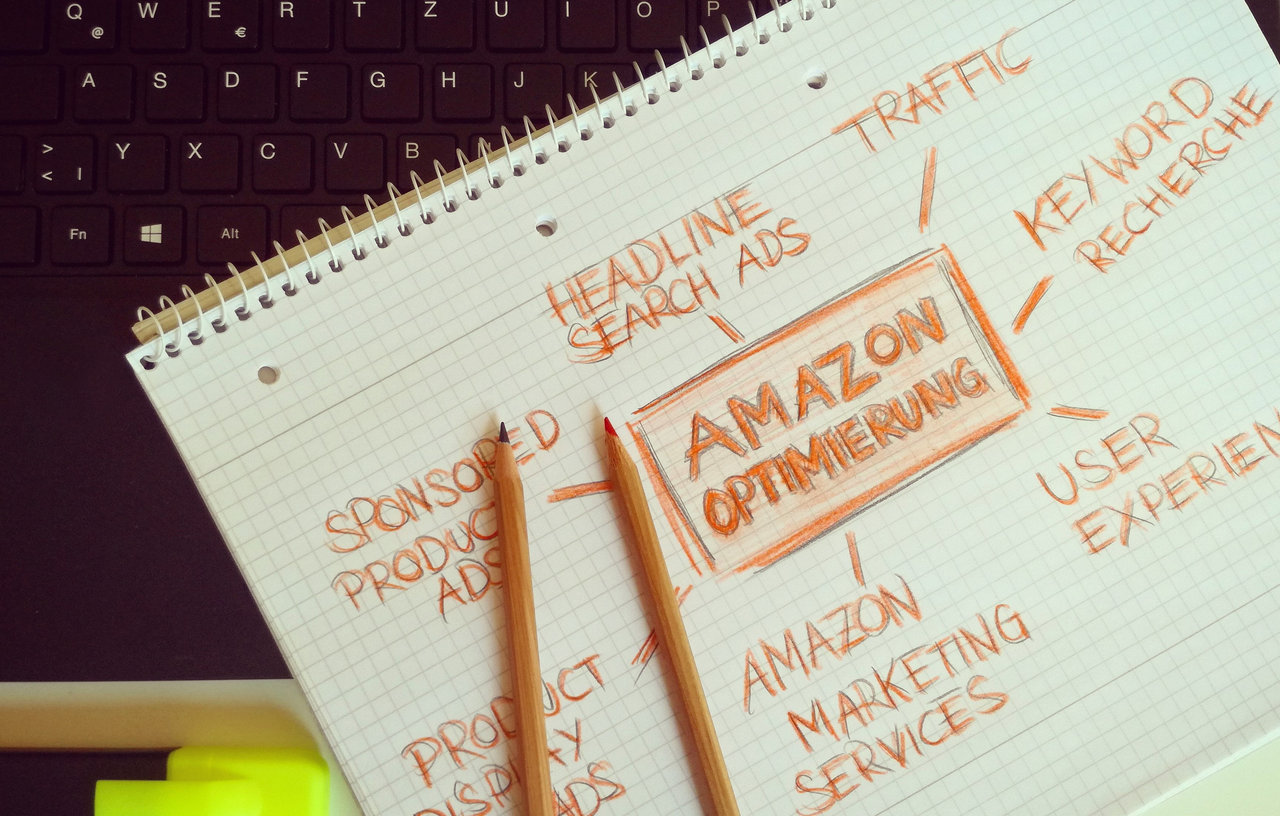Crafting Captivating Headlines: Your awesome post title goes here Visual representation of Amazon optimization techniques with handwritten notes and pencils.